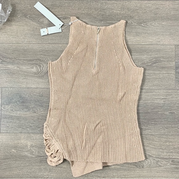 Revolve One Grey Day Victoria Top Sleeveless Knit Sweater Brown Latte XS - Picture 13 of 16